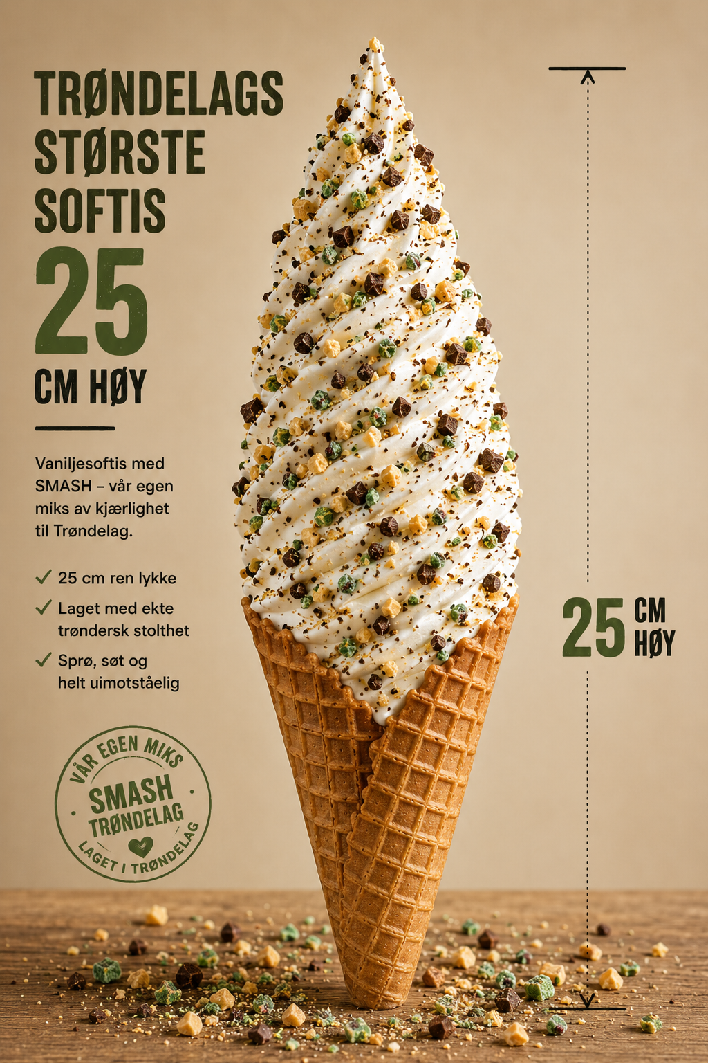 Trøndelag 25 cm plakat